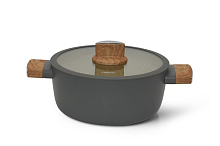 Кастрюля 20*8,5см 2,24л со стеклянной крышкой Aria