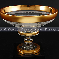 Фруктовница 25см н/н хрусталь с золотом Moser Crystal HeArt