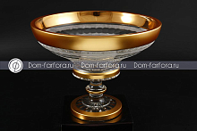 Фруктовница 25см н/н хрусталь с золотом Moser Crystal HeArt