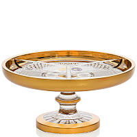 Кабаретница 23см н/н хрусталь с золотом Фелиция Crystal HeArt