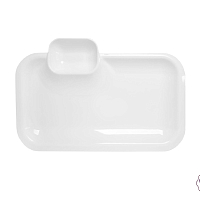 Блюдо прямоугольное с соусником 25*17см Royal White Tudor