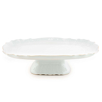 Поднос 40см на ножке Белый узор Bernadotte