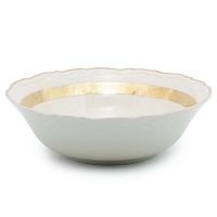 Салатник 25см 1шт Золотая лента слоновая кость Мария Луиза Thun