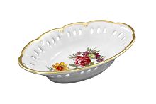 Лимонница 17см с прорезями Мейсенский букет Queen's Crown