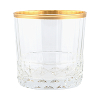 Набор стаканов 300мл 6шт Золотая кайма  Nano Glass
