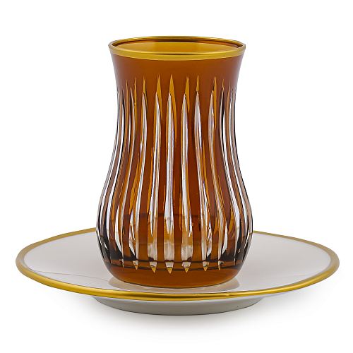 Набор армудов с блюдцами на 6 персон Knight Amber Набор армудов с блюдцами на 6 персон Knight Amber