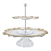 Горка 2 яруса на ножке Plantica Матовое золото Pallme Konig AS Crystal