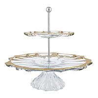 Горка 2 яруса на ножке Plantica Матовое золото Pallme Konig AS Crystal
