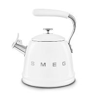 Чайник со свистком 2,3л Smeg белый Стиль 50-х гг