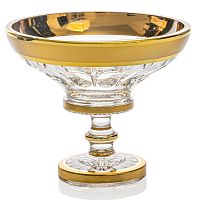 Конфетница 155мл хрусталь с золотом Max Crystal