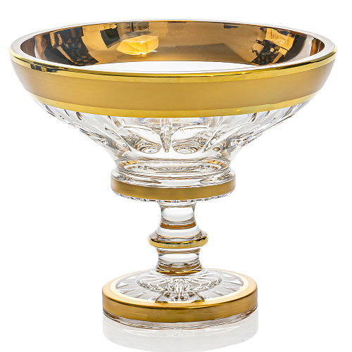 Конфетница 155мл хрусталь с золотом Max Crystal