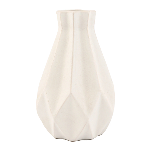 Ваза 21см Оригами, керамика, белая