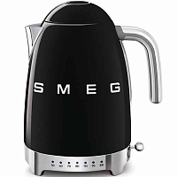 Чайник электрический 1,7л Smeg чёрный с регулир темпер Стиль 50-х гг