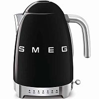 Чайник электрический 1,7л Smeg чёрный с регулир темпер Стиль 50-х гг