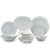 Сервиз столовый 6пер 25пр без супника без масл. с салат-ми Престиж Marquise Gold Queen's Crown