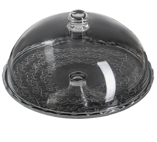 Тортница на ножке 29см с крышкой Цветочки Magistro