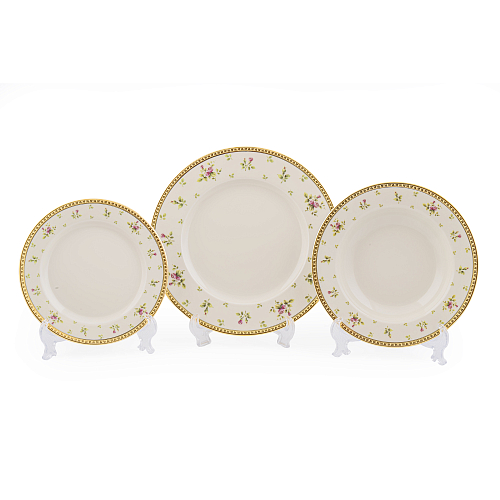 Набор тарелок 18пр Constanza Creme Primavera Gold