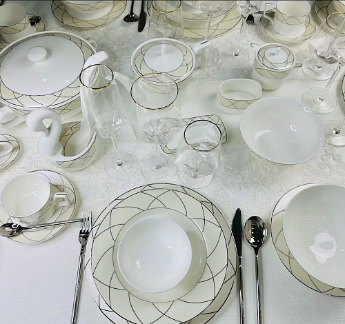 Сервиз столовый 6пер 28пр Pandora cream в под.уп. 