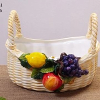 Корзинка декоративная 36см ручками Фрукты Orgia 