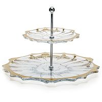 Горка 2 яруса Plantica gold rim Aurum Crystal