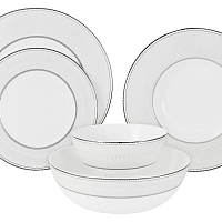 Сервиз столовый 6 пер 21пр Жемчуг Emily Anna Lafarg