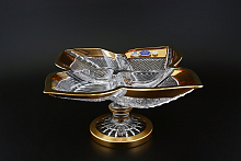 Кабаретница 36см Florale хрусталь с золотом Филиция 