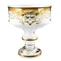 Конфетница 13см золото белый фон Star Crystal 