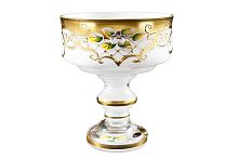 Конфетница 13см золото белый фон Star Crystal 