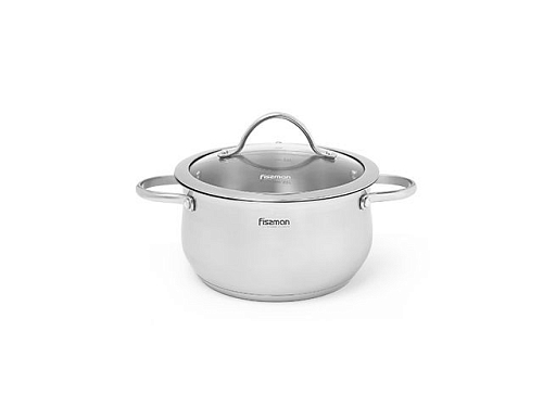 Кастрюля 18*9см 2,3л Valery со стеклянной крышкой