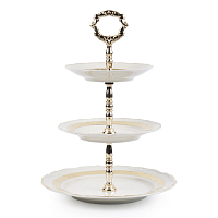 Горка 3 яруса 1шт Золотая лента слоновая кость Мария Луиза Thun
