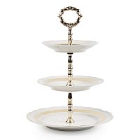 Горка 3 яруса 1шт Золотая лента слоновая кость Мария Луиза Thun