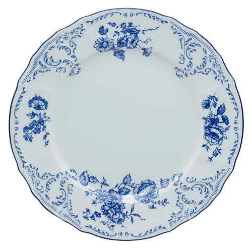 Набор тарелок 25см 6шт Синие розы