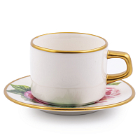 Набор чайных пар на 6 персон  Rose White