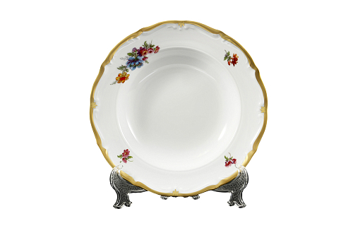 Набор тарелок 23см глубоких 6шт Мейсенский букет