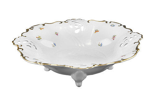 Фруктовница 32см Барбарина на ножках 1шт Мелкие цветы