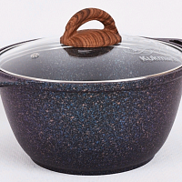 Кастрюля 4л со стекл. крышкой Granit ultra Blue Kukmara