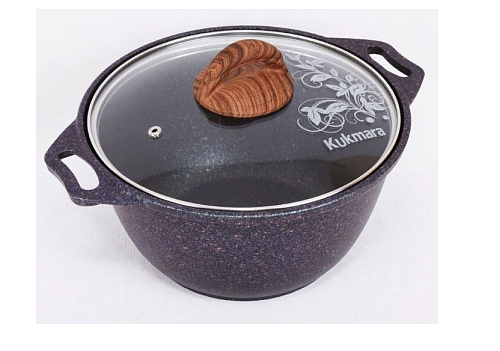 Кастрюля 2л со стекл. крышкой Granit ultra Blue