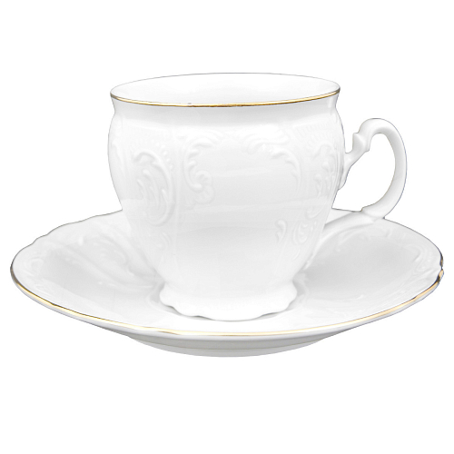 Набор чайных пар 160мл бочка Белый узор Bernadotte