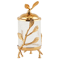 Набор банок 4шт Золото Белый обгез Taj Glass