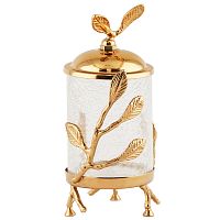 Набор банок 4шт Золото Белый обгез Taj Glass