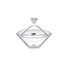 Конфетница 18см с крышкой Triangle Crystalite Bohemia