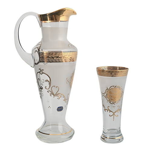 Набор 7пр графин и стаканы Bohemia с/ф золото Набор 7пр графин и стаканы Bohemia с/ф золото