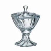 Конфетница 19.5см на ножке с крышкой Neptune Crystalite Bohemia