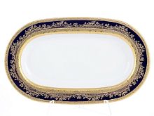 Блюдо овальное 24см Constanza Cobalt Gold 9320 Falkenporzellan 