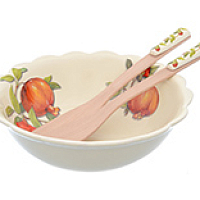 Салатник 25,5см с ложками Гранат Nuova Cer