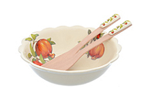 Салатник 25,5см с ложками Гранат Nuova Cer