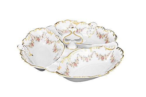 Кабаретница 23см Соната Цветочная Слоновая кость