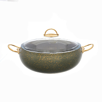 Кастрюля 28см с а/п покрытием Repast Olive Elite Gold