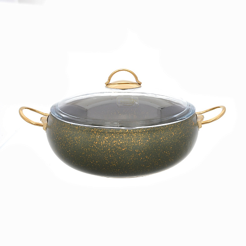 Кастрюля 28см с а/п покрытием Repast Olive Elite Gold