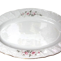 Блюдо овальное 36см Серая роза ZL Bernadotte